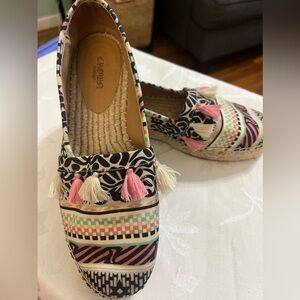 NWOT Crown Vintage KALANI Tassel Espadrille Shoes Flats BOHO Chic Women Size 9